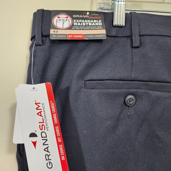 Grand Slam NWT black off course polyester golf shorts waist men's size 42 - Picture 9 of 9